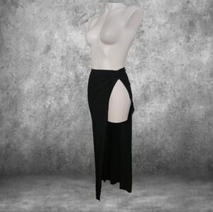 Hollywood Chic Asymmetrical Black Skirt Small